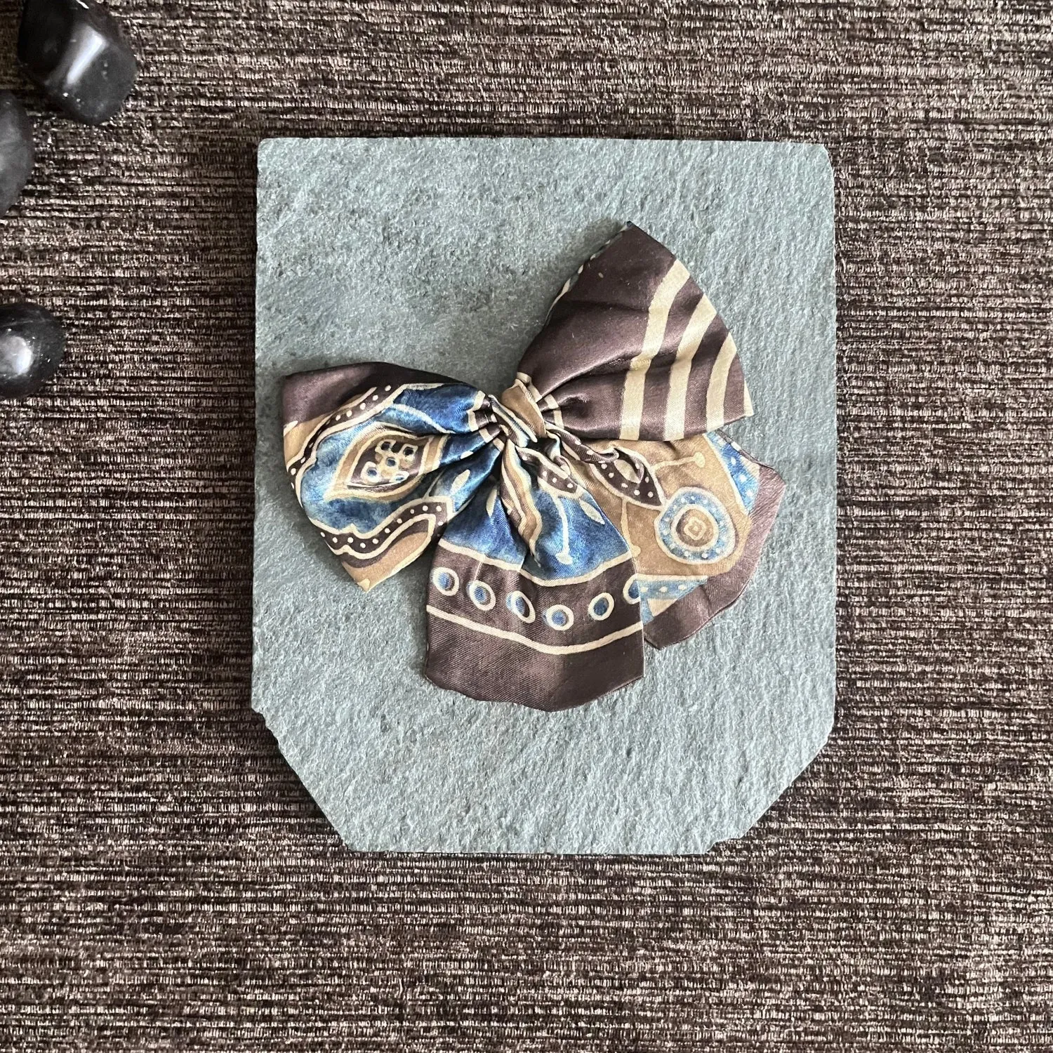 Bow Hair Clips For Girls | Modal Ajrakh Hair Accessories | Comfortable | Set of 2