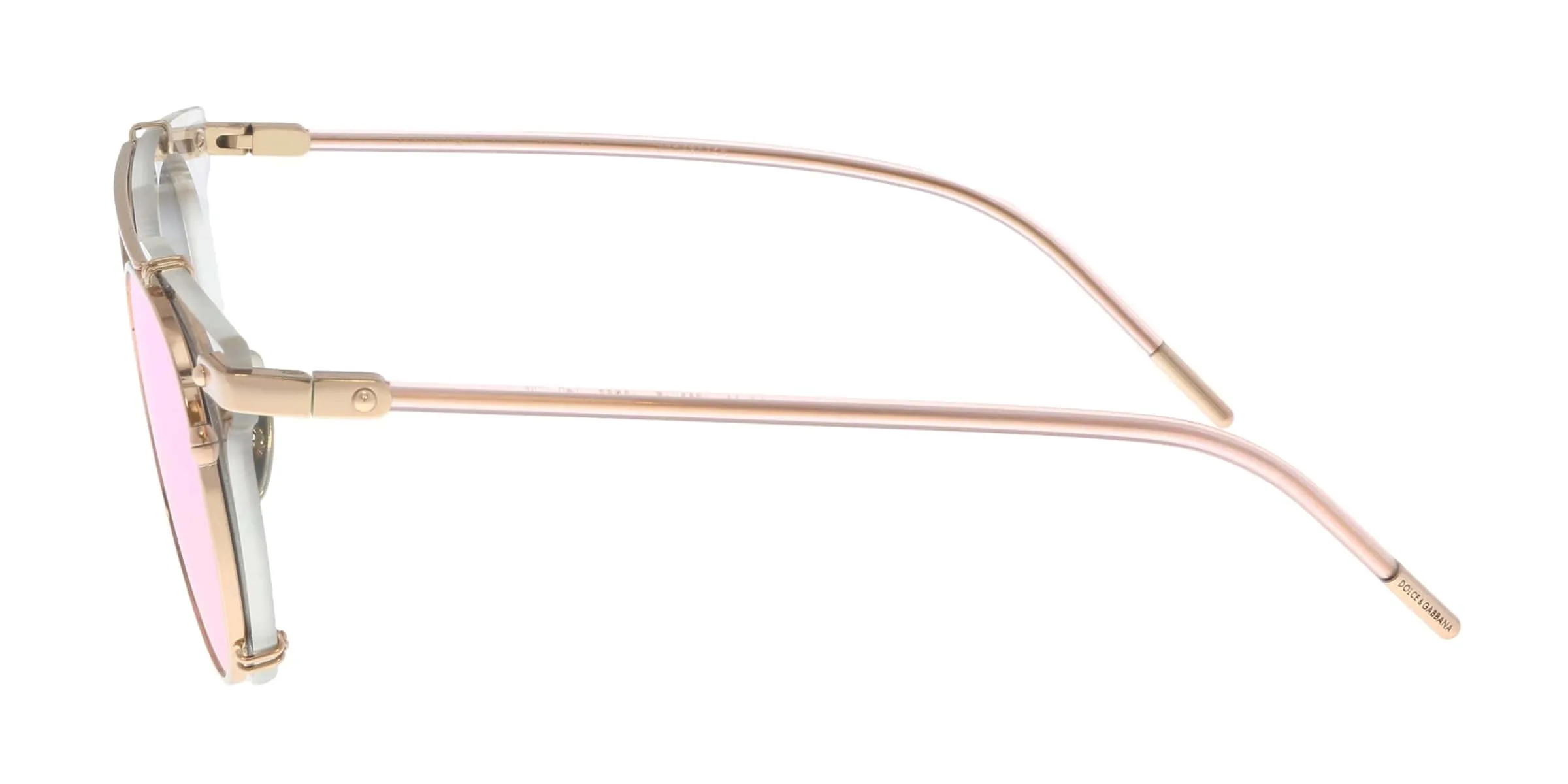 Dolce & Gabbana DG2196 12984Z Clear Mirror Oval Sunglasses