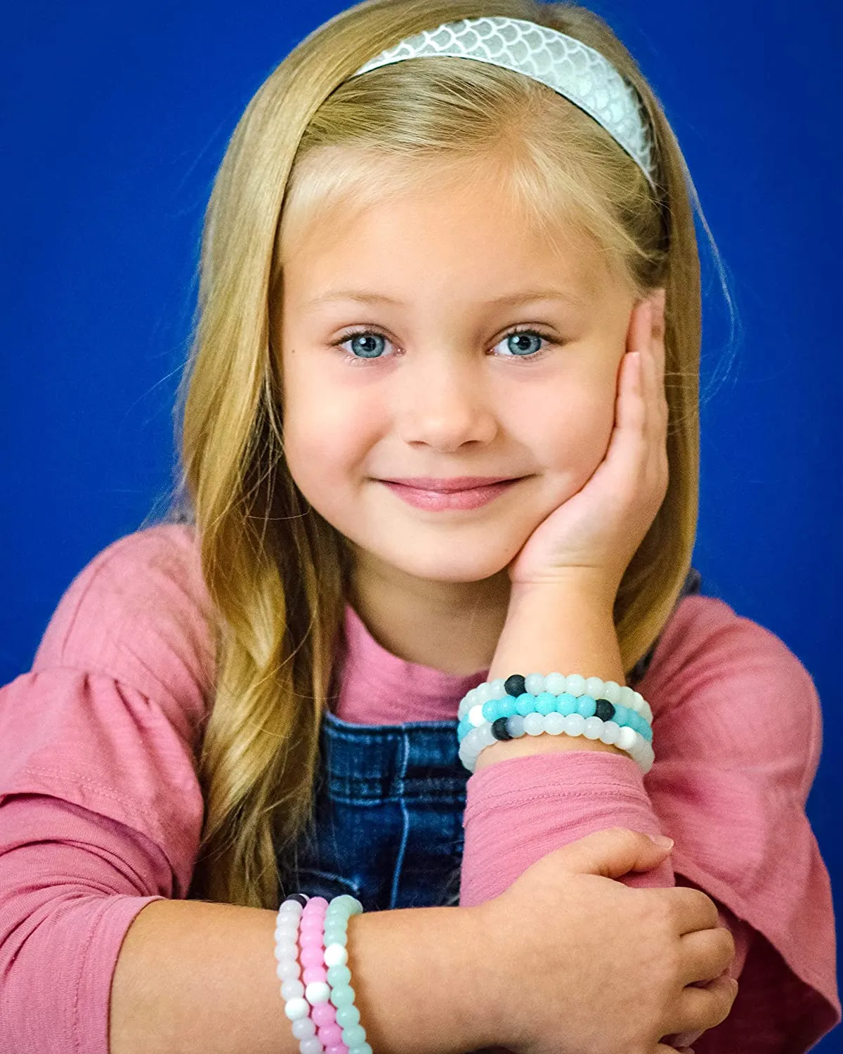 FROG SAC 6 PCS Mermaid Elastic Headbands for Girls, Non Slip Mermaid Headbands for Kids, Stretchy Elastic Headbands for Preteen and Teens, Cute Hair Accessories, Girl Mermaid Party Favors