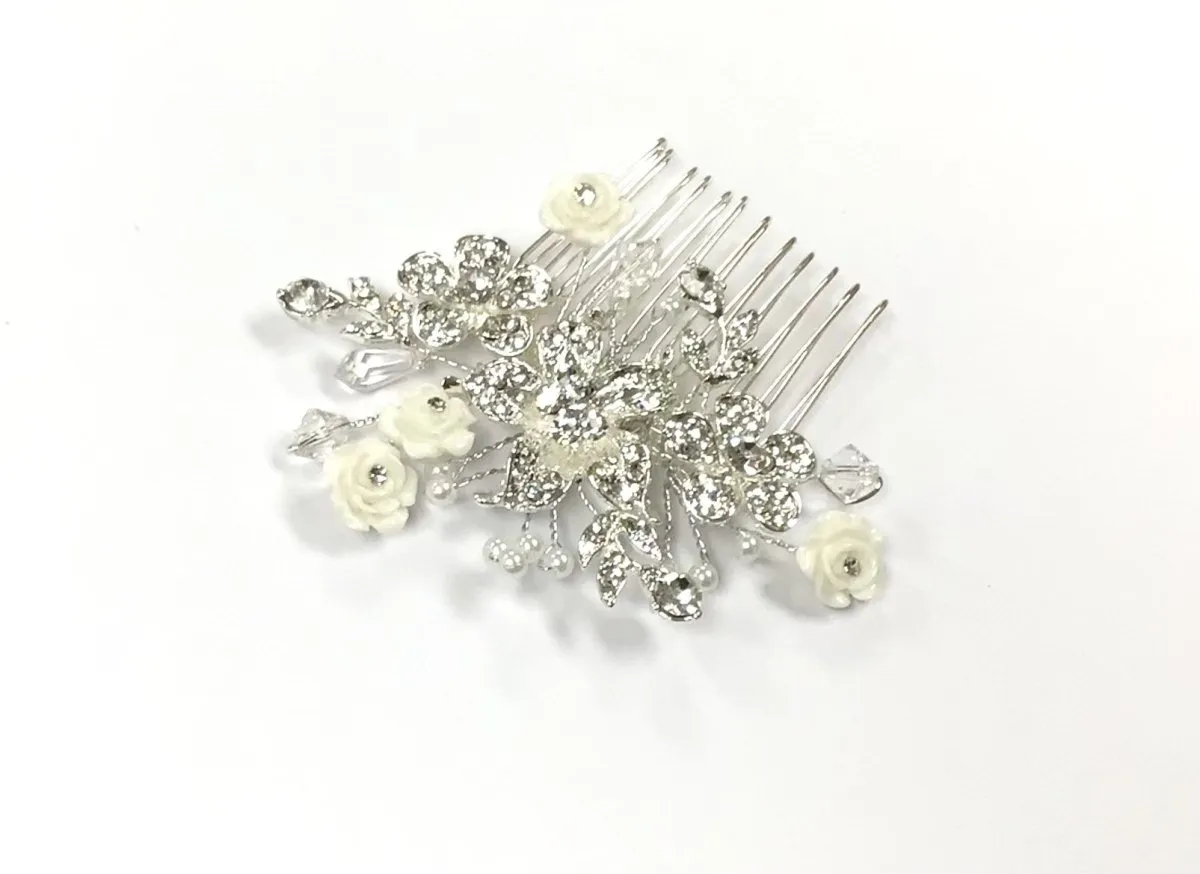 Silver Plated Bridal Hair Comb