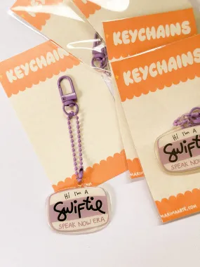SWIFTIE SPEAK NOW ERA KEYCHAIN