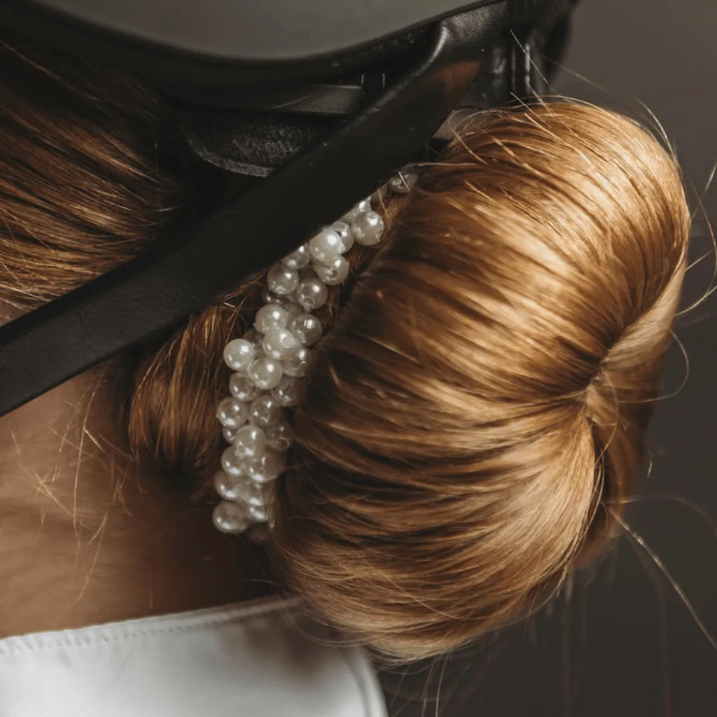 Ultra-Stretchy Pearl Scrunchie and Hair Net Set